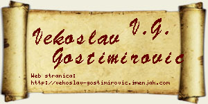 Vekoslav Gostimirović vizit kartica